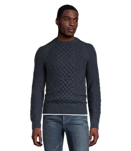 Men's Heritage Modern Fit Cable Crewneck Sweater