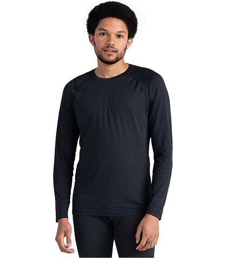 Men's Quest Lightweight Quick Dry Long Sleeve Crewneck Baselayer Shirt - Black