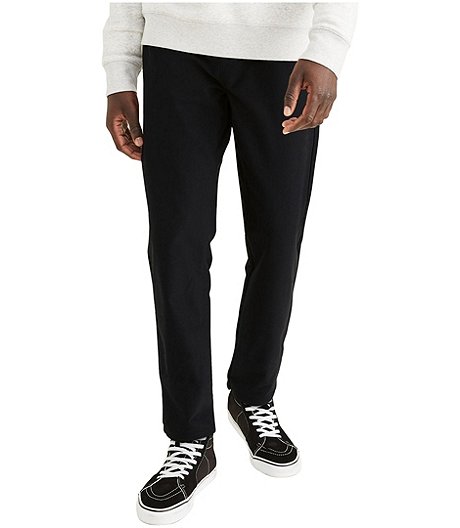 Men's Smart 360 Knit Mid Rise Slim Fit Comfort Jogger Pants - Black
