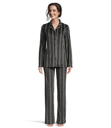 Women's Brushed Long Sleeve and Pants Pajama Set