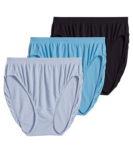 Women's 3-Pack Comfies Micro Seamfree French Cut Panties