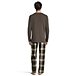 Men's Heritage Flannel Pajama Crewneck Long Sleeve T Shirt and Pant Set