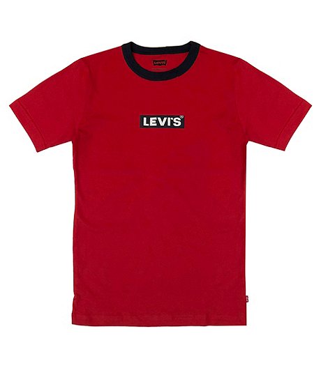T-shirt avec logo encadré et patte pour jeunes garçons