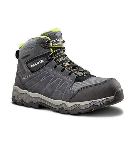 Chaussures de randonnée de sécurité mi-hautes à protection en aluminium et en composite Quad Comfort de Dakota pour hommes