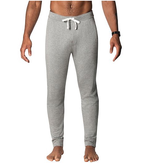 Men's Snooze Stretch Waist with Draw String Odor Resistant Moisture Wicking Jogger Lounge Pants - Dark Grey Heather