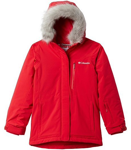 Youth Girls' 7-16 Years Ava Alpine Waterproof Windproof Winter Ski Jacket - Red