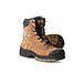 Women's 8 Inch Quad Comfort Basic Steel Toe Composite Plate Nubuck Leather Work Boots - Brown