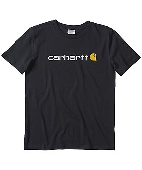 Carhartt Boy's 7-16 Years Knit Crewneck Logo T Shirt - Black