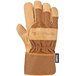 Men's Duck and Synthetic Leather Combo Winter Work Gloves - Carhartt Brown