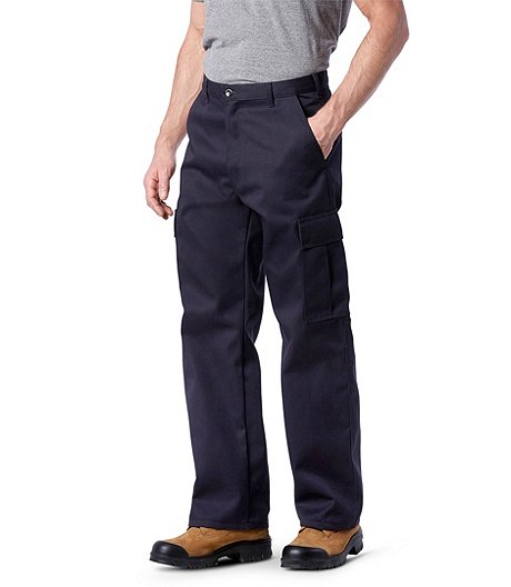 Navy Mcintyre Mens Polyester Cotton Cargo Combat Builders Warehouse Workwear Trouser 36 Long 