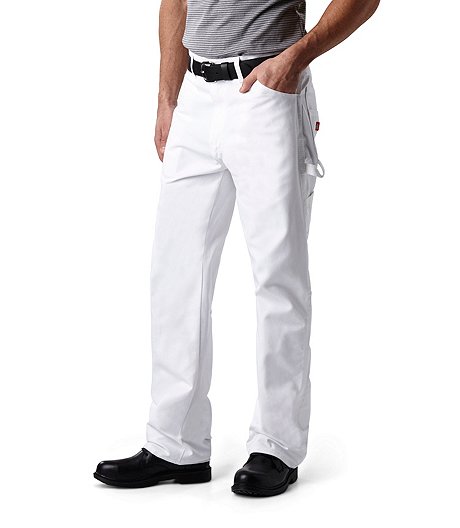 Pantalon de peintre, blanc pour hommes