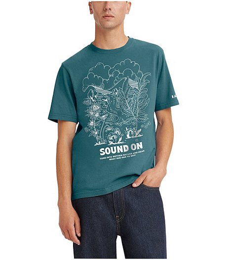 Men’s Sound On Crewneck Graphic T Shirt