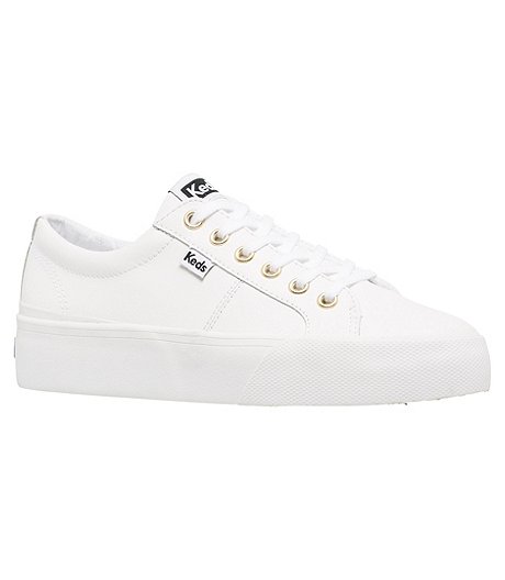 Women's Jump Kick Duo Leather Sneakers - White