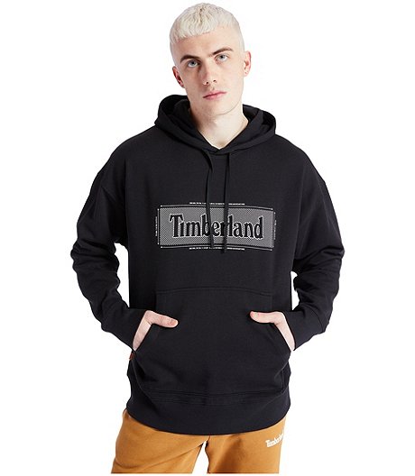 Men's YC Logo Pullover Relaxed Fit Hoodie - Black