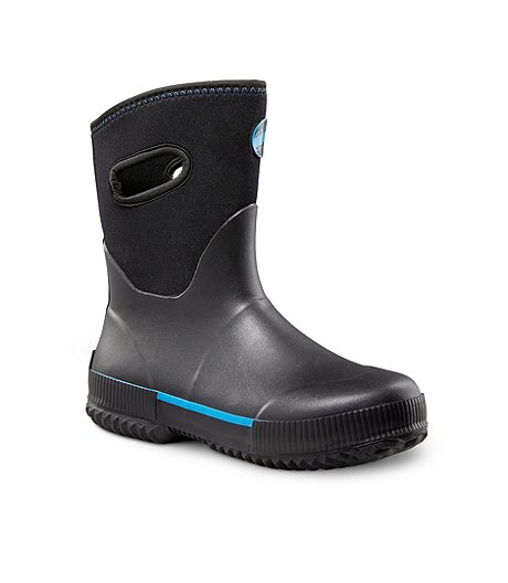 Boy's Preschool Mudders Waterproof Rubber Boots - Black Blue