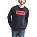 Men's Batwing Crewneck Long Sleeve Graphic Sweatshirt - Black