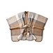 Foulard de style ruana à carreaux avec attache de même tissu pour femmes