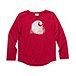 Girls' 7-16 Years Snowy Mountain Crew Neck Knit Long Sleeve T Shirt -Red