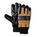 Men's Cowhide Lined Gloves with Cuff - Brown Black