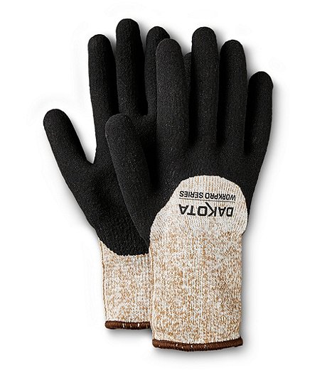 Men's 2 Pack Palm Knuckle Dip Lined Gloves with Cuff