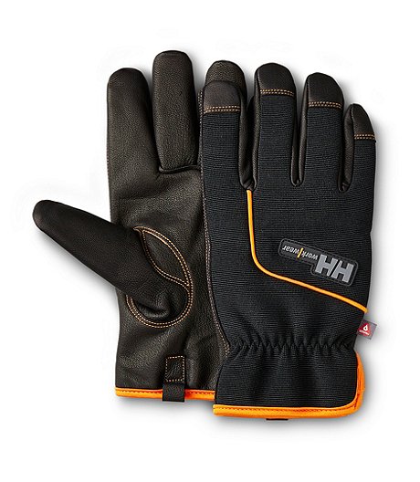 Men's Driver Oil and Water Resistent Gloves with Cuff - Black