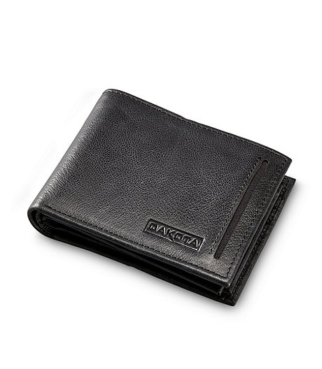 Men's Bifold Wallet with Card Slots and Fixed Double Wing