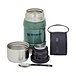 Quadvac 17 oz Stainless Steel Hot and Cold Leakproof Food Jar with Cup and Spork - Green