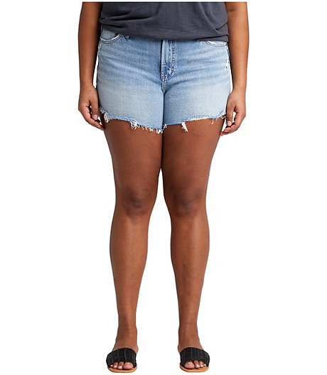 Women's Frisco Super High Rise Vintage Fit Jean Shorts Plus Size - Indigo - ONLINE ONLY