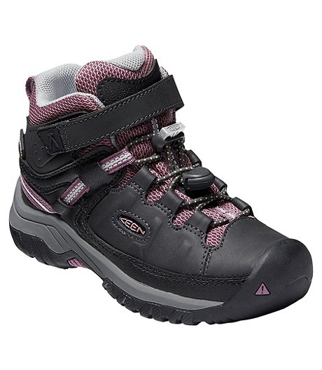 Girls' Preschool Years Targhee Waterproof Mid Hiking Boots Black Pink - ONLINE ONLY