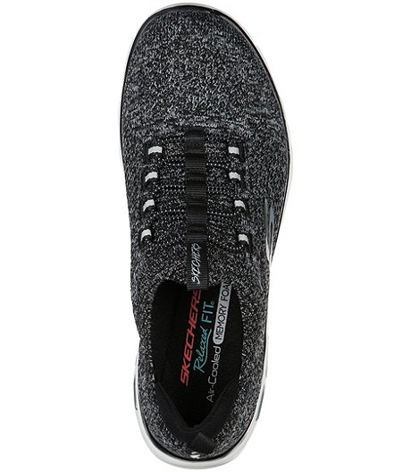 Women's Relaxed Fit Empire Sharp Knit Slip On Shoes - Black | Mark's