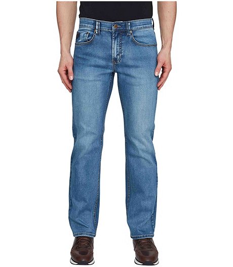 Men's Brad L 5 Pocket Stretch Denim Straight Fit Stretch Jeans - Stonewash - ONLINE ONLY