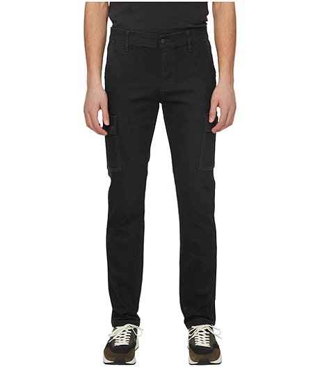 Men's Jeff Cargo Pocket Low-Mid Rise Stretch Jeans - Black - ONLINE ONLY