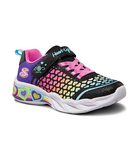 Girls' Preschool Heart Lights: Sweetheart Lights - Lovely Colour Slip On Sneaker Shoes