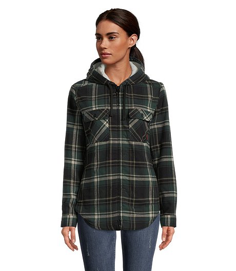 Women's Plush Pile-Lined Flannel Jacket