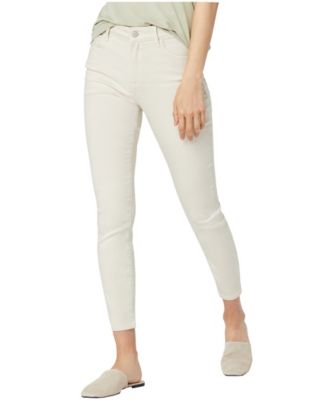 high rise super skinny white jeans