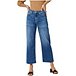 Women's Bodrum Random 90's High Rise Cropped Wide Leg Jeans - Blue - ONLINE ONLY