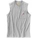 T-shirt de travail sans manches avec poche pour hommes, gris chiné