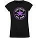 T-shirt graphique à manches courtes et encolure ras du cou Chuck Patch pour filles, 7 à 16 ans, noir et violet