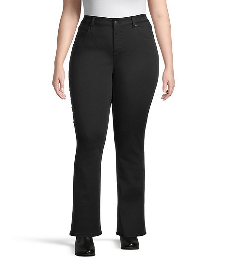 Women's Curvy Fit Bootcut Jeans - Black