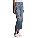 Women's Relaxed Fit High Rise Straight Cropped Jeans - Medium Indigo