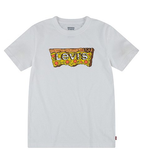 T-shirt à manches courtes ultradoux à graphique de pizza pour garçons