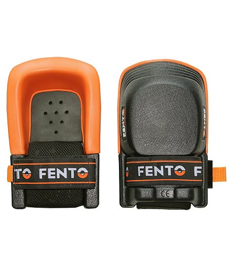 Protège-genoux hydrofuge unisexe original, taille unique, à bande Velcro noir et orange