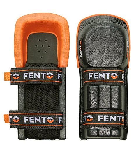 Unisex Max Water Repellent 1 Size Fits All Velcro Strap Knee Pads Black Orange - ONLINE ONLY