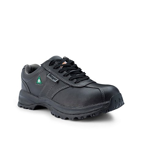 Men's Breathable Oil Reistant Steel Toe Work Shoes - Black
