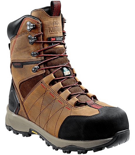 Men's Composite Toe Composite Plate Kodiak Ice Conqueror 8 Inch Waterproof Work Boots - ONLINE ONLY
