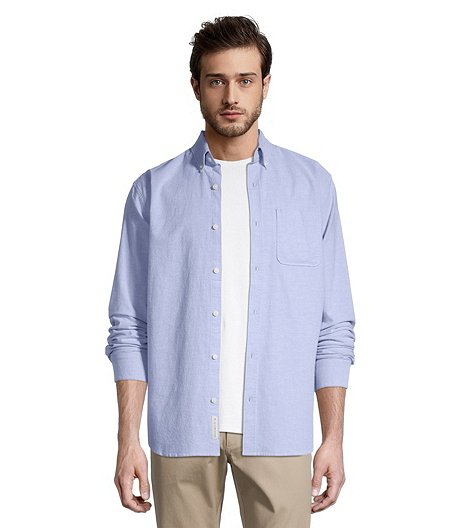 Men's Long Sleeve Classic Fit Oxford Casual Shirt