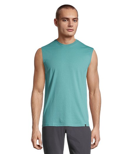 Men's Solid Basic Crewneck Muscle Top Shirt