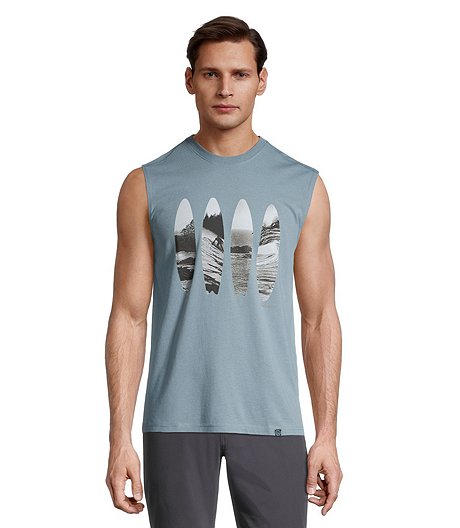 Men's Graphic Crewneck Muscle Top Shirt
