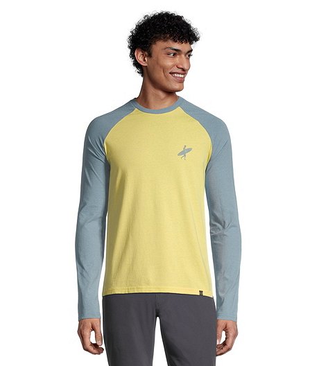 Men's Modern Fit Long Sleeve Crewneck Graphic T Shirt