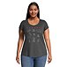 Women's Canada Day Graphic Short Sleeve Scoop Neck T Shirt
